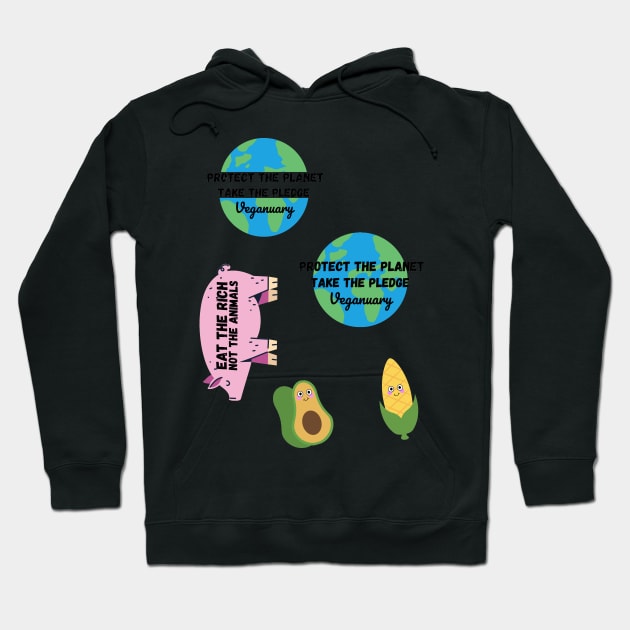 Veganuary Selection Pack Hoodie by DesignsBySaxton